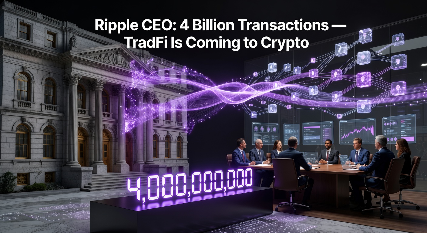 Ripple CEO: XRP Has Processed 4 Billion Transactions — TradFi Is Coming to Crypto