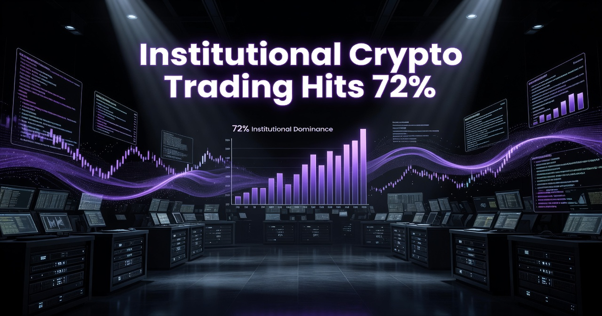 Institutional Crypto Trading Hits Record 72% — Wintermute H1 2026