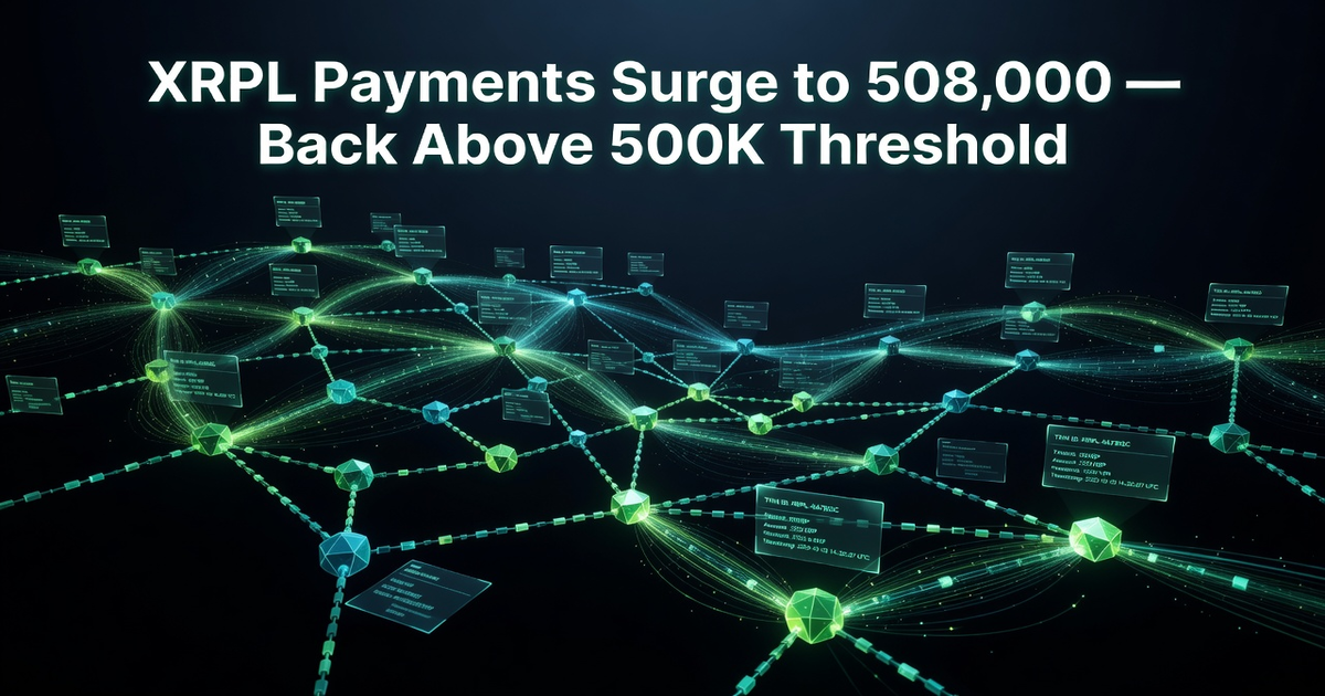 XRPL daily payments surge to 508000